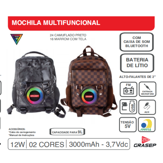 MOCHILA MULTIFUNCIONAL