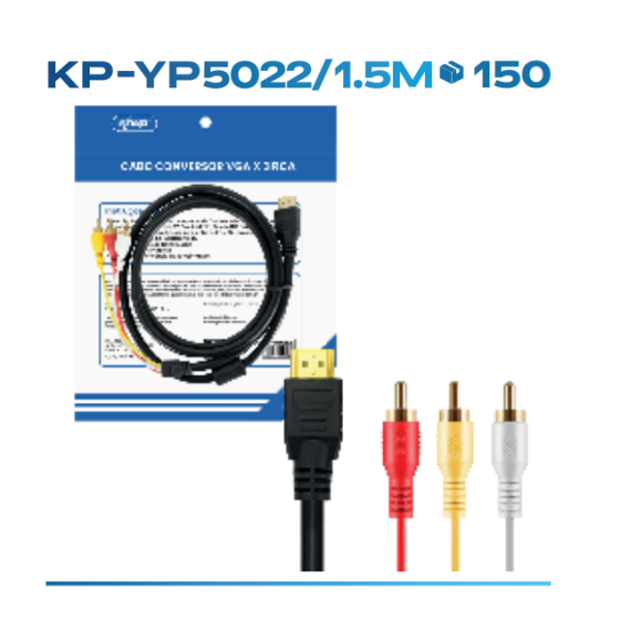1箱HDMI转RCA转换线缆X3RCA（1箱=150PCS)