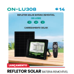 REFLETOR SOLAR BATERIA REMOVÍVEL