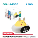 DESPERTADOR COELHO COM LUZ NOTURNA