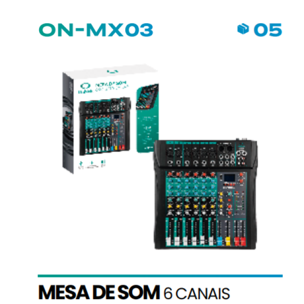 MESA DE SOM6 CANAIS