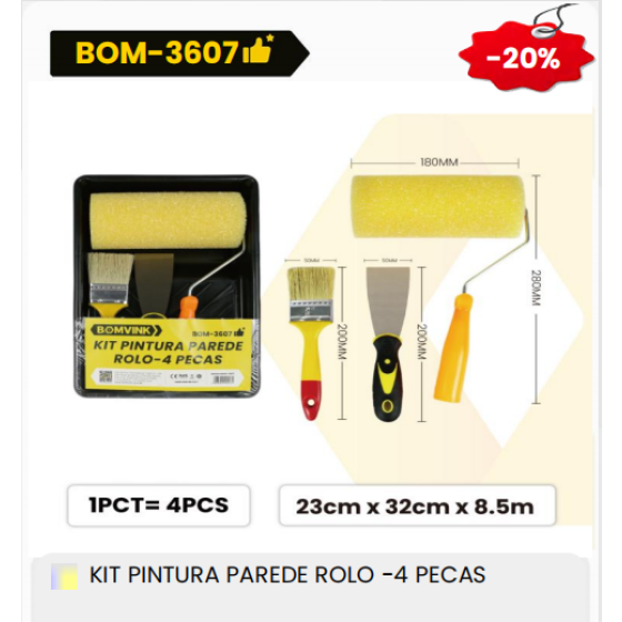 1箱墙面涂料套装卷装-4件（1箱=36PCS）