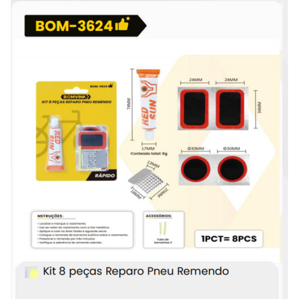 1箱8件套轮胎修补工具套装（1箱=480PCS）