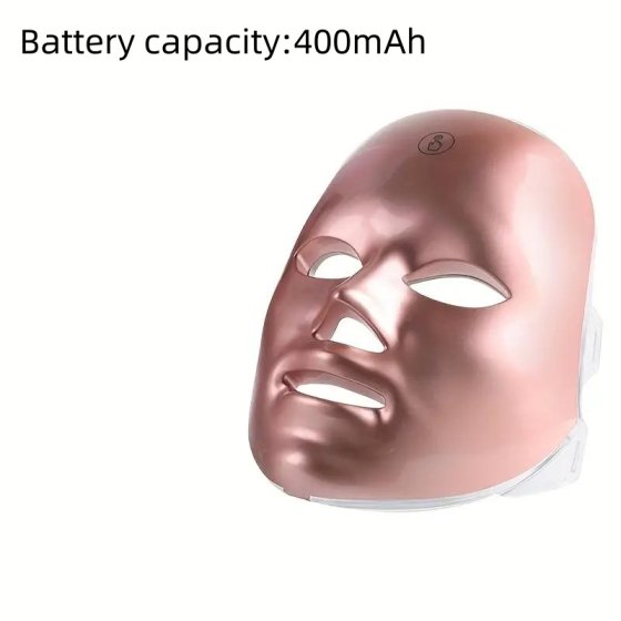 可充电 LED 光疗面罩，400mAh 无线光子嫩肤面罩，家用焕肤抗衰美容仪