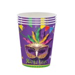 133件狂欢节Mardi Gras主题派对用品套装 紫色面具纸盘纸杯桌布纸巾 嘉年华派对装饰布置全套用品