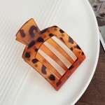 4pcs大号鸭嘴夹一字夹子方形镂空高级感磨砂发夹发饰品简约女