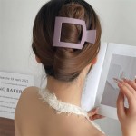 4pcs大号鸭嘴夹一字夹子方形镂空高级感磨砂发夹发饰品简约女