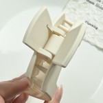 4pcs大号鸭嘴夹一字夹子方形镂空高级感磨砂发夹发饰品简约女