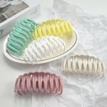 5pcs春夏彩色栏栅抓夹女甜美后脑勺盘发鲨鱼夹发量多发夹大号发抓头饰