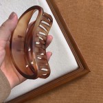 4pcs琥珀色系简约旅行最佳磨砂感大号抓夹气质棕色哑光后脑勺发夹鲨鱼夹发饰