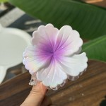 6pcs电镀卷心花抓夹大号高级感渐变花朵发夹后脑勺盘发马尾鲨鱼夹头饰，外出旅游，聚会，时尚晚宴
