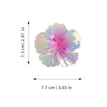6pcs电镀卷心花抓夹大号高级感渐变花朵发夹后脑勺盘发马尾鲨鱼夹头饰，外出旅游，聚会，时尚晚宴