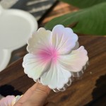 6pcs电镀卷心花抓夹大号高级感渐变花朵发夹后脑勺盘发马尾鲨鱼夹头饰，外出旅游，聚会，时尚晚宴