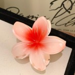 6pcs欧美时尚糖果色鸡蛋花朵紫金花渐变色抓夹女彩色发卡发抓盘发夹，外出旅游，时尚晚宴，海边度假发饰