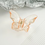 6pcs透明水波蝴蝶立体发夹女后脑勺半扎发抓夹大号鲨鱼夹子发卡头饰
