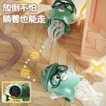 喷雾版魔性水母电动跳舞章鱼儿童万向避障灯光趣味八爪鱼玩具