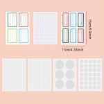 810pcs/350pcs/300pcs/240pcs/60pcs/40pcs多规格多种形状贴纸编码标签波尔卡圆点标签贴纸适用于办公室、教室、纸张等