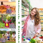 一件多款式民族风印花可折叠购物袋 环保便携 折叠后迷你易收纳 逛街 / 旅行 / 市集多场景适配 用颜值与实用践行绿色生活