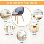防滑家具垫 - 自粘橡胶防滑垫固定器，橡胶椅脚家具垫，适用于硬木地板 - 家具桌腿防滑垫