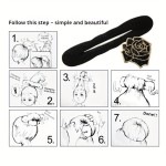 2 个发髻制作工具 - 黑色发圈魔法发髻制作器 - 成人DIY发髻塑形器 - 用于盘发、发髻的垫子