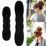 2 个发髻制作工具 - 黑色发圈魔法发髻制作器 - 成人DIY发髻塑形器 - 用于盘发、发髻的垫子