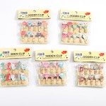 10 个迷你木质夹，适用于包袋、照片、纸张、家庭办公装饰、手工艺品、照片固定、包袋封口、衣物夹扣等用途。