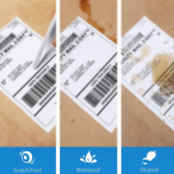 1 张自粘式热敏纸，有光泽的热敏打印机用纸，适用于热敏打印机，尺寸为 4 英寸×6 英寸，适用于大多数打印机的热敏标签