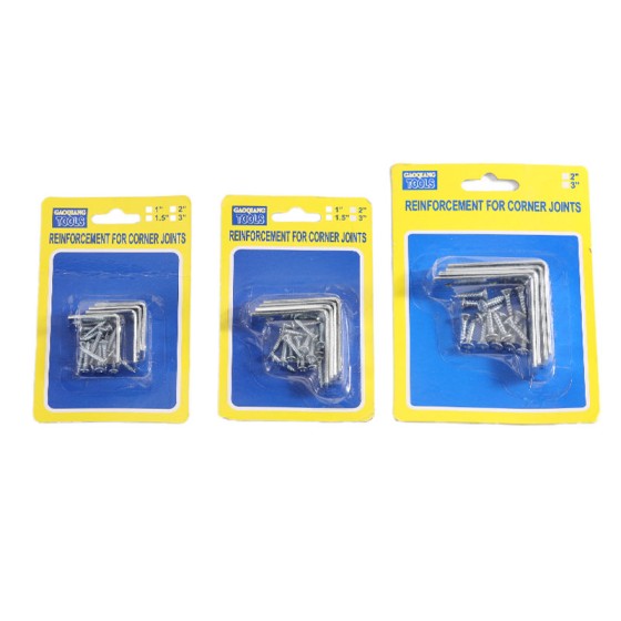 2pcs/4pcs多尺寸家具角落加固角码套装 DIY 家具/置物架角落加固神器 配螺丝 稳固连接木板/框架 居家木工小帮手 让手工制作更牢固