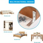 2pcs/4pcs多尺寸家具角落加固角码套装 DIY 家具/置物架角落加固神器 配螺丝 稳固连接木板/框架 居家木工小帮手 让手工制作更牢固