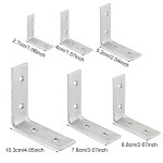 2pcs/4pcs多尺寸家具角落加固角码套装 DIY 家具/置物架角落加固神器 配螺丝 稳固连接木板/框架 居家木工小帮手 让手工制作更牢固