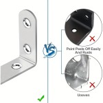 2pcs/4pcs多尺寸家具角落加固角码套装 DIY 家具/置物架角落加固神器 配螺丝 稳固连接木板/框架 居家木工小帮手 让手工制作更牢固