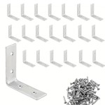 2pcs/4pcs多尺寸家具角落加固角码套装 DIY 家具/置物架角落加固神器 配螺丝 稳固连接木板/框架 居家木工小帮手 让手工制作更牢固