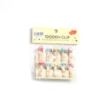5pcs/10pcs多图案创意木质夹子套装 适用于手账 DIY、照片墙装饰、儿童手工 爱心 / 数字 / 汽车 / 水果多款 为生活添创意趣味