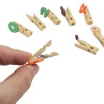 5pcs/10pcs多图案创意木质夹子套装 适用于手账 DIY、照片墙装饰、儿童手工 爱心 / 数字 / 汽车 / 水果多款 为生活添创意趣味
