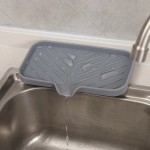 2 件硅胶洗碗盘支架 - 防滑排水托盘