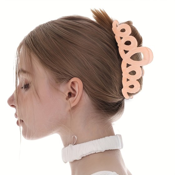 4/5pcs 优雅中型哑光发夹-尚防滑设计，强力抓力，防滑，适合半高发型和马尾辫，适合日常使用和休闲聚会